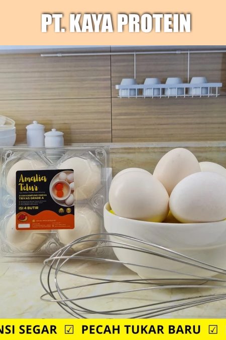 4 Butir – Telur Ayam Kampung Omega TRIYAS Telur PREMIUM Garansi Segar